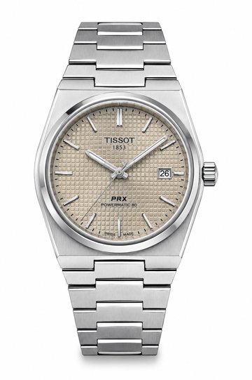 Semi automatic Tissot PRX Beige Dial Stainless Steel Men's Watch