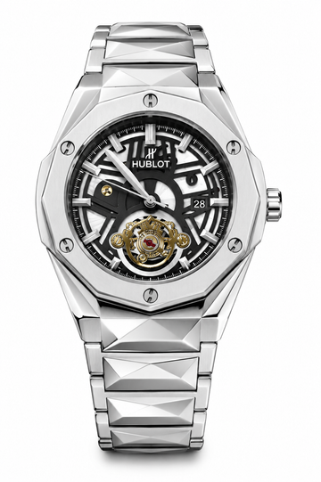 Hublot Skeleton Dial Stainless Steel Men's Watch