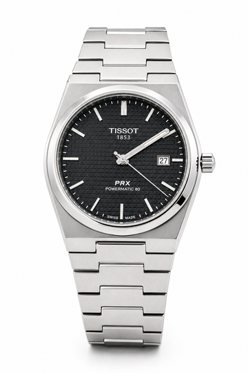 Tissot PRX Black Dial Stainless Steel Men's Watch