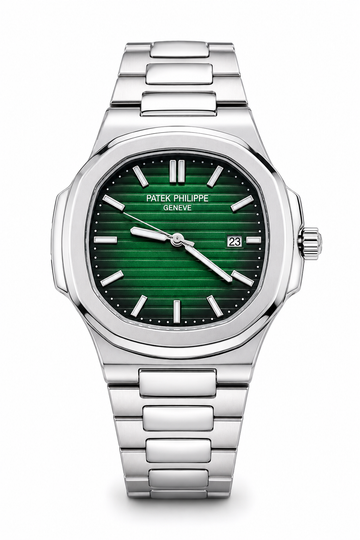 Patek Philippe Green Dial Stainless Steel Men's Watch