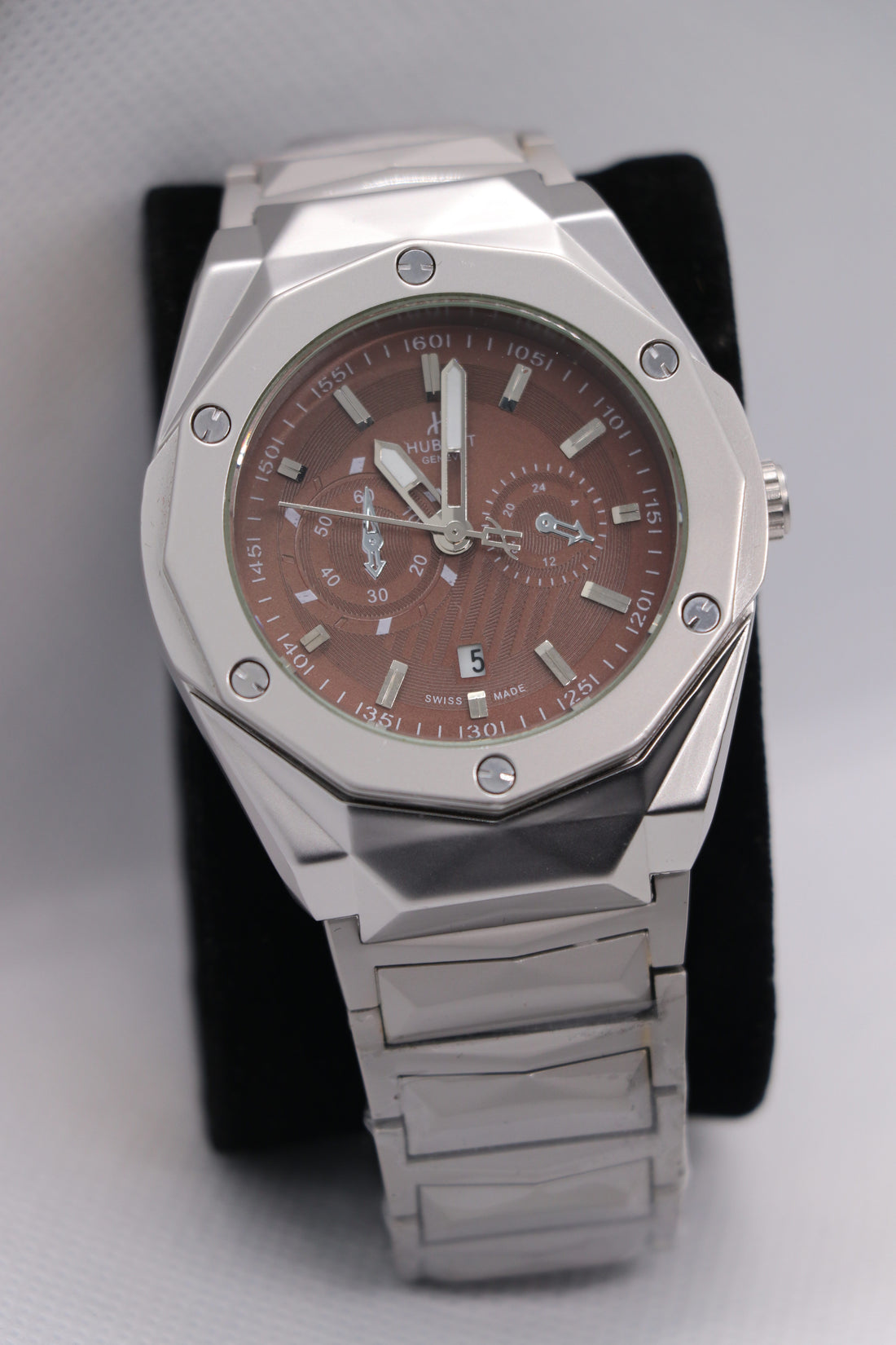 Hublot Brown Dial Stainless Steel Men's Watch