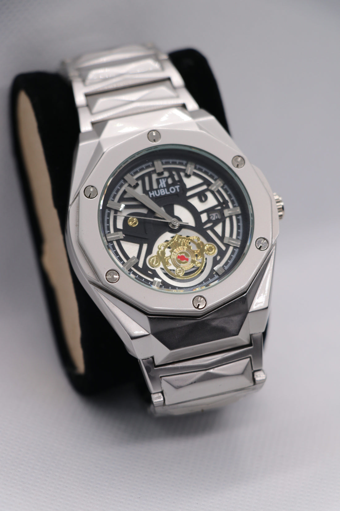 Hublot Skeleton Dial Stainless Steel Men's Watch
