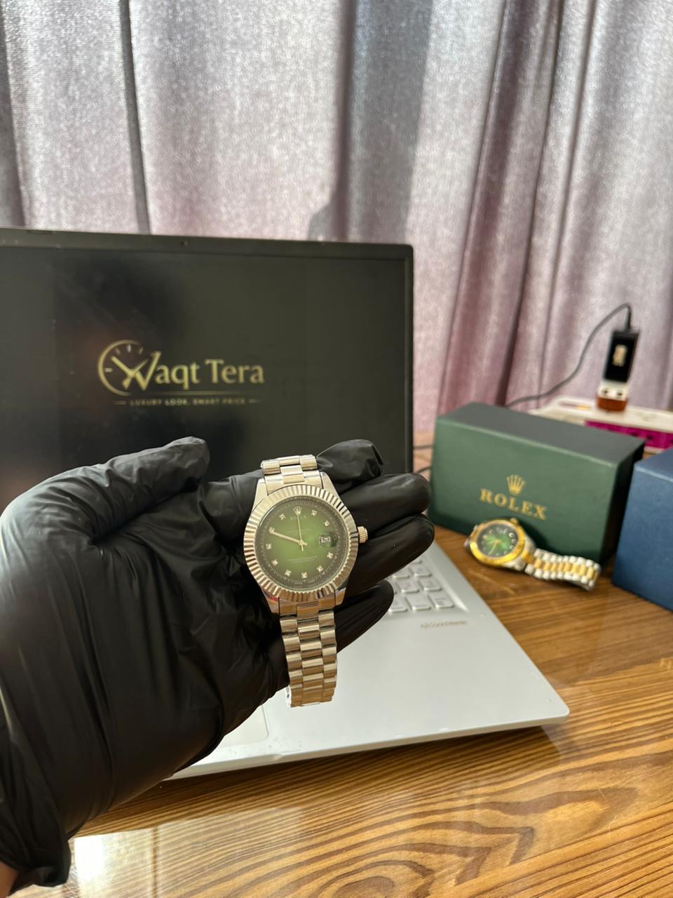 Gold Royal Watch – Green Dial