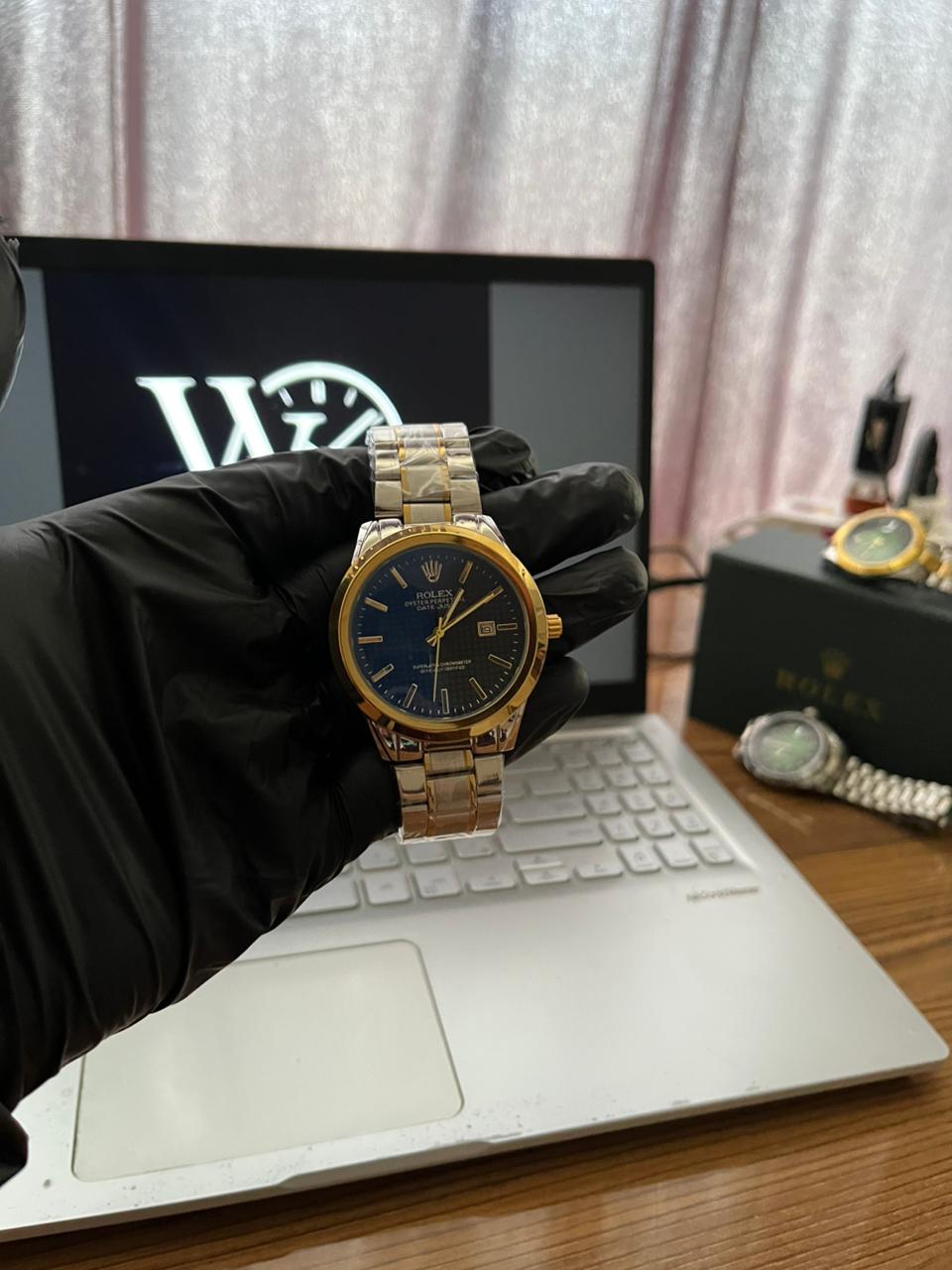 Gold Prestige Watch – Blue Dial