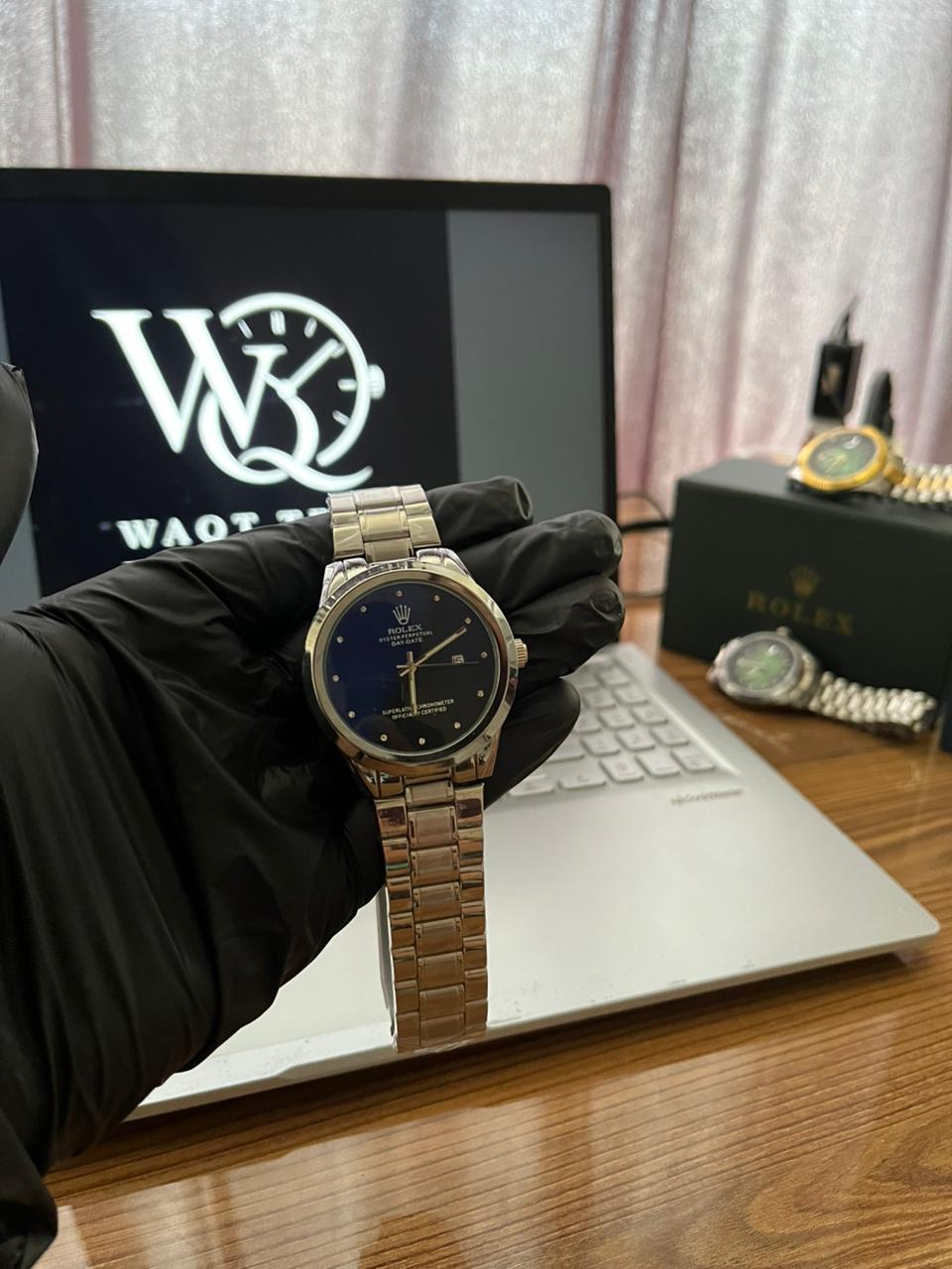 Silver Elite Watch – Blue Dial