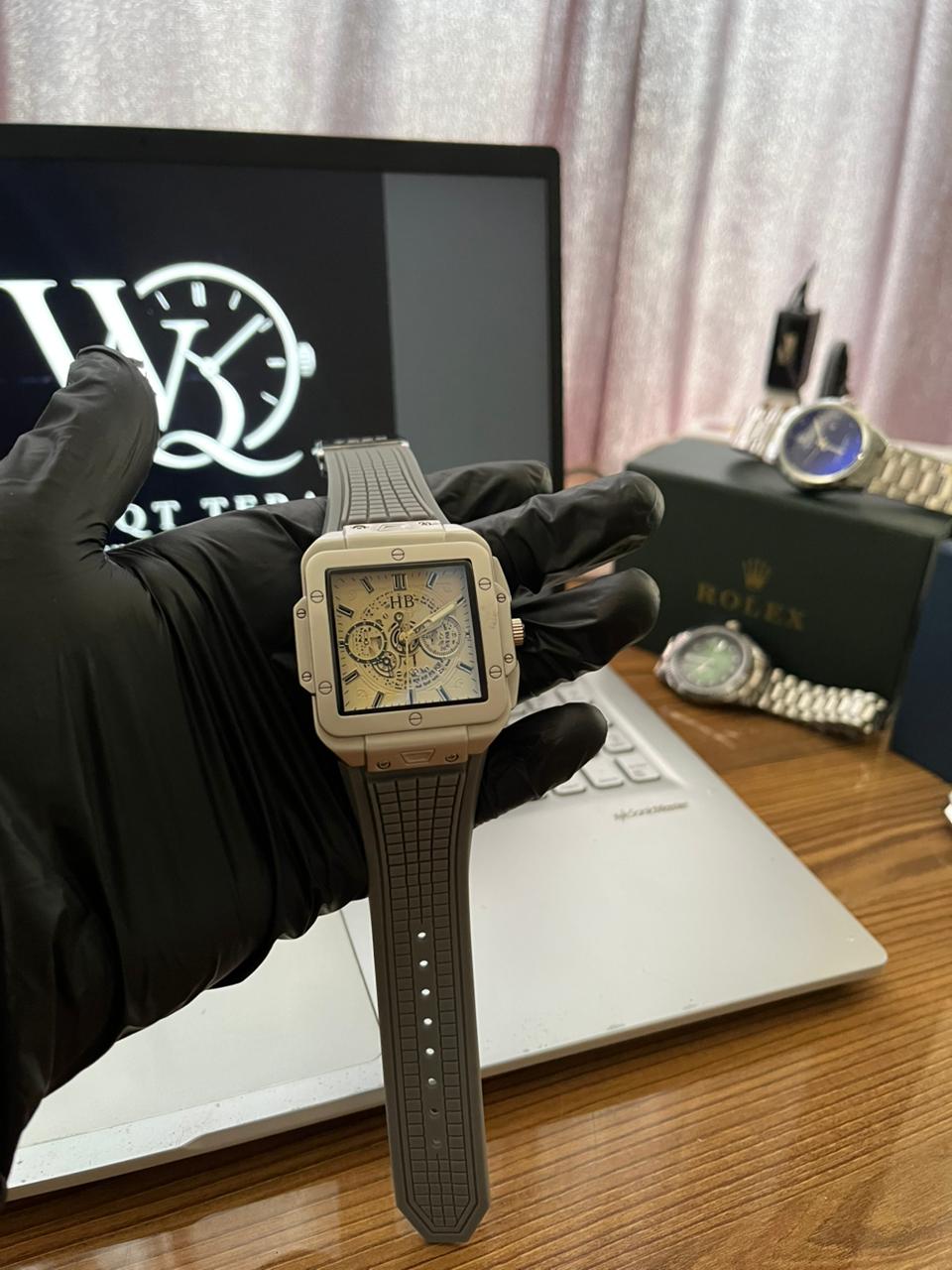 Silver Prime Rubber Watch – White Dial